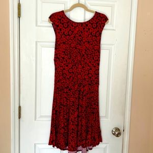 Bright red knit summer dress